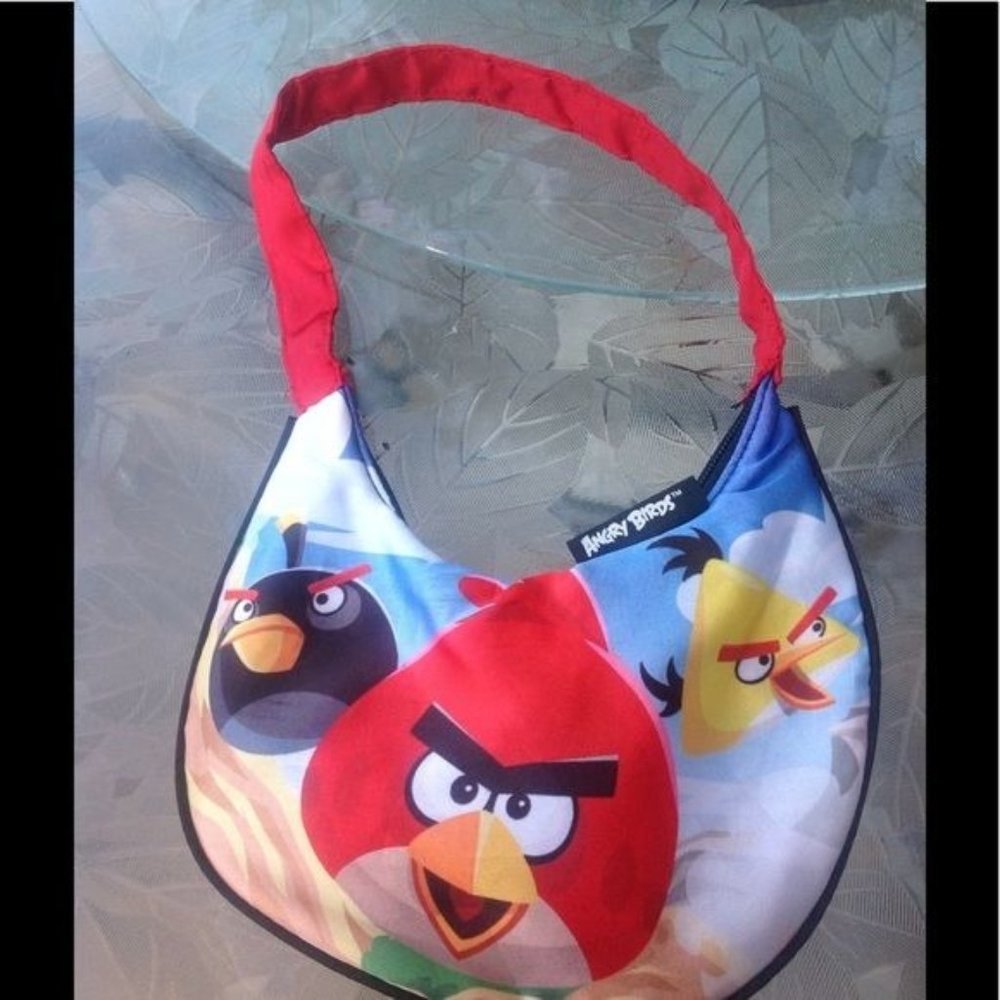 Angry birds satin purse
